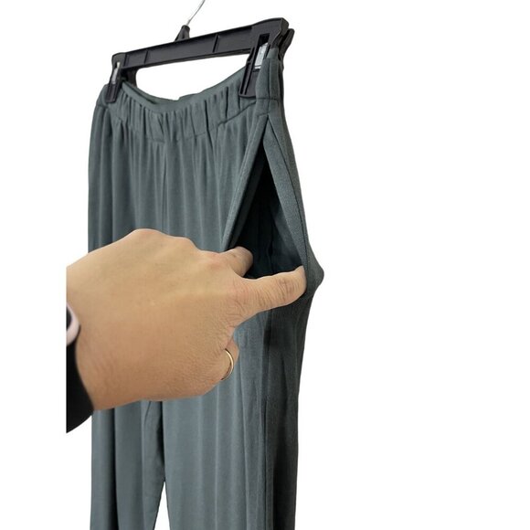 Soma Wide-Leg Pull-On Lounge Pants with‎ pockets Large ankle slit - Picture 6 of 9